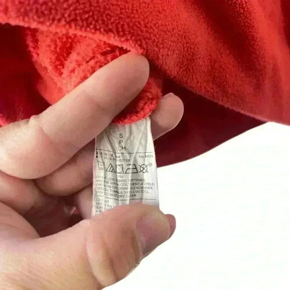 Old Navy Active Coral Cropped Microfleece Funnel-Neck Sweatshirt | Size Small - Picture 5 of 8